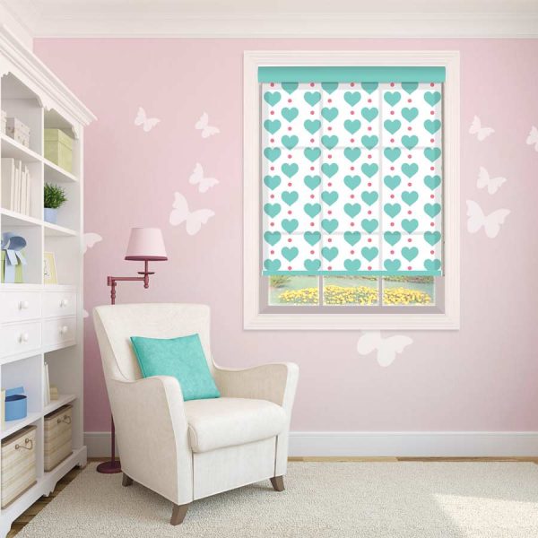 Hearts Roller Blind