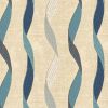 Ribbon Blue Pattern Roman Blind