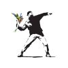 Banksy-Love-Is-In-The-Air roller blind