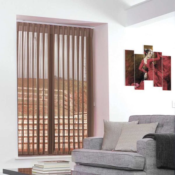 Stripe Light Brown Allusion Blinds