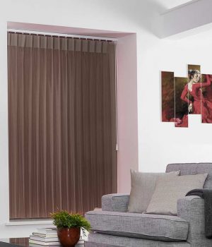 Stripe Light Brown Allusion Blinds