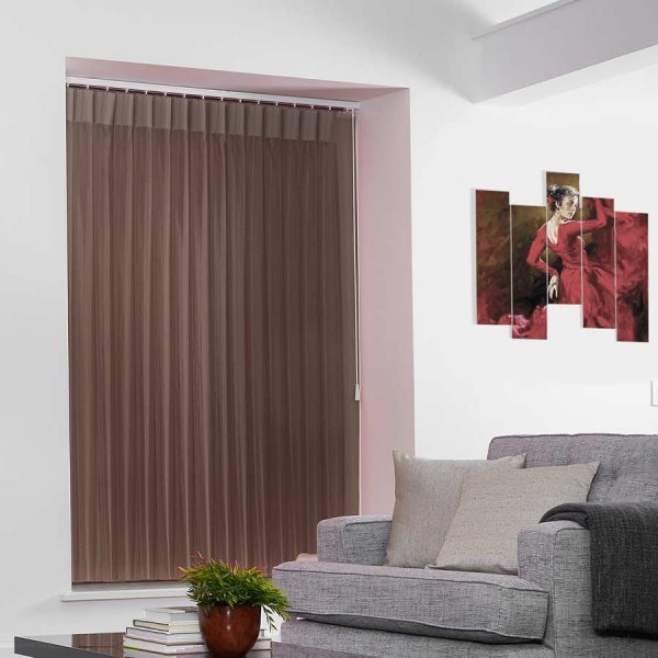 Stripe Light Brown Allusion Blinds