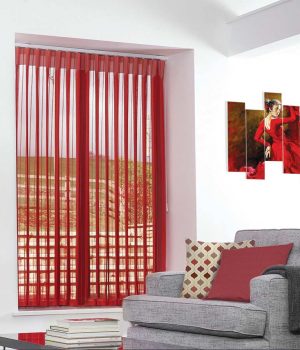 Stripe Red Allusion Blind