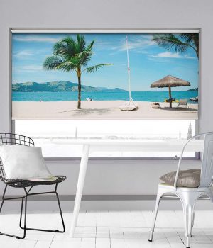 Summer Beach Scene Photo Roller Blind