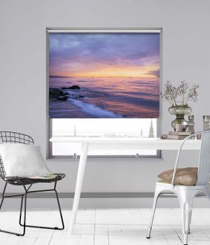 Sunset over The Ocean Photo Roller Blind