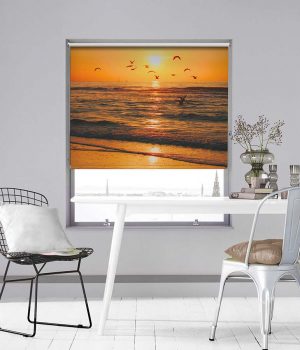 Sunset North Sea Photo Roller Blind