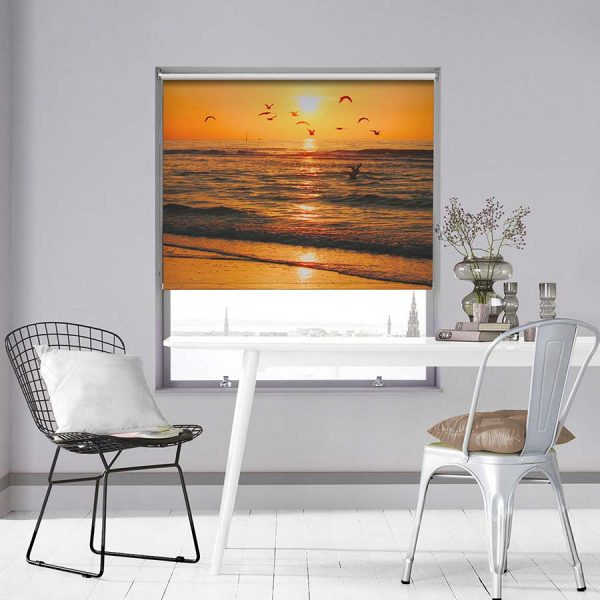 Sunset North Sea Photo Roller Blind