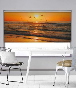 Sunset North Sea Photo Roller Blind