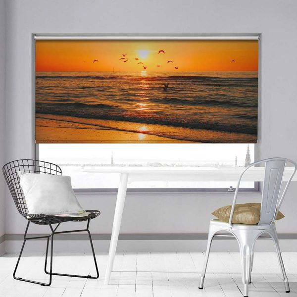 Sunset North Sea Photo Roller Blind