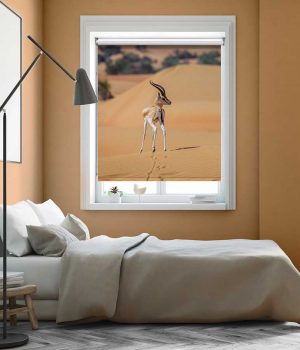 Deer in desert Roller Blind