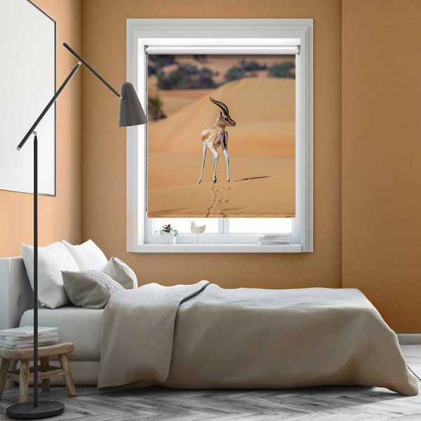 Deer in desert Roller Blind