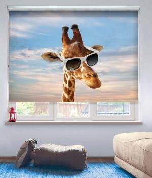 The Giraffe Head Photo Roller Blind