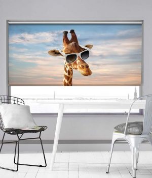 The Giraffe Head Photo Roller Blind