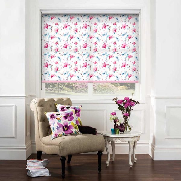 Waterflower-Magnolia-Roller-Blind