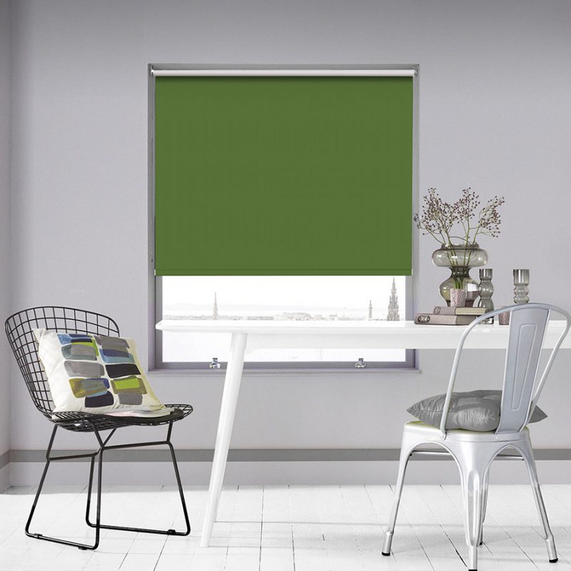 Shadow Green Blackout Roller Blind BudgetBlinds