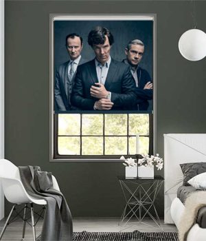 Sherlock Watson Mycroft Trio Roller Blind