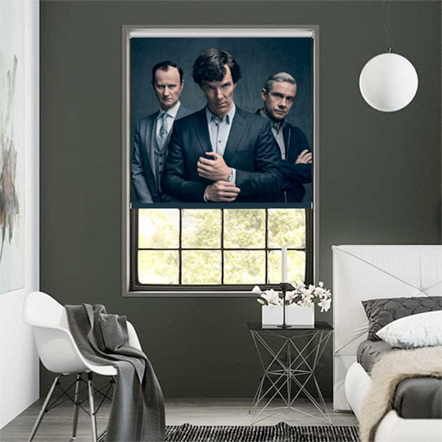 Sherlock Watson Mycroft Trio Roller Blind