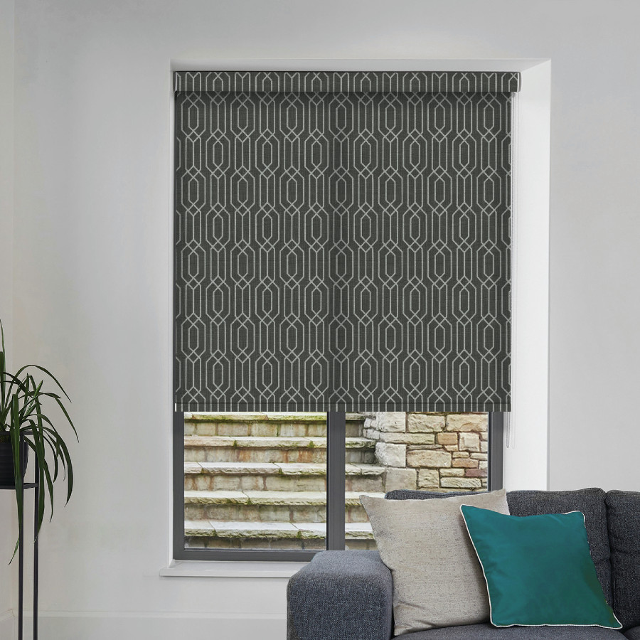 Vector Graphite Roller Blind