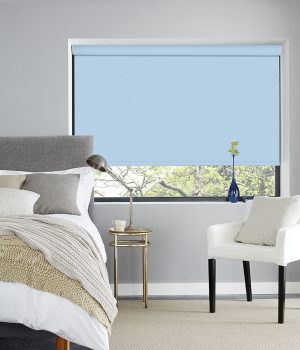 Solar Light Blue Roller Blind